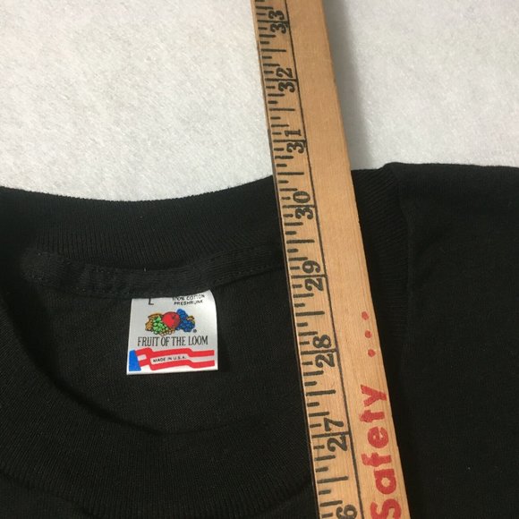 #EE Vintage Hullabaloo Caution 1992 NASHUA new hampshire single stitch tee 90's - Picture 2 of 10